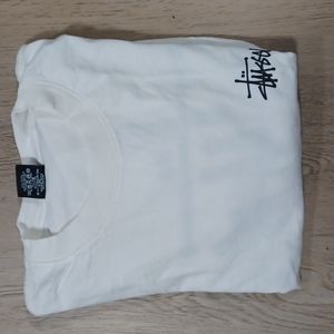 Stussy Natural White TShirt Basic Logo Pigment Dyed XL